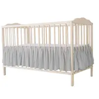 Volanas pentru saltea de patut, MimiNu 120x60 cm, Din bumbac certificat Oeko Tex Standard 100, Colectia Royal, Grey