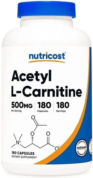Acetyl L-Carnitine, 500 mg, 180 capsule, Nutricost