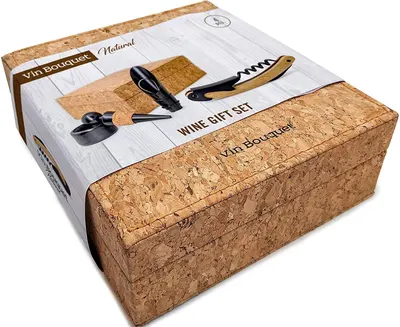 Set cadou accesorii pentru vin Vin Bouquet- Cork, 4 piese