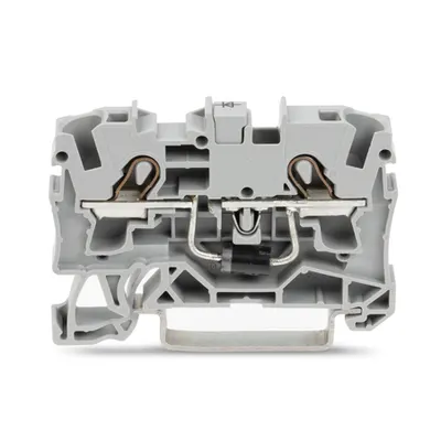 Component terminal block; 2-conductor; with diode 1N5408; anode, right side; for DIN-rail 35 x 15 and 35 x 7.5; 4 mm²; Push-in CAGE CLAMP®; 4,00 mm²; gray