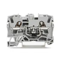 Component terminal block; 2-conductor; with diode 1N5408; anode, right side; for DIN-rail 35 x 15 and 35 x 7.5; 4 mm²; Push-in CAGE CLAMP®; 4,00 mm²; gray