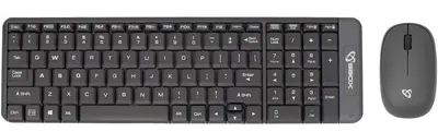 Set tastatură și mouse SBOX - WKM-22, wireless, gri