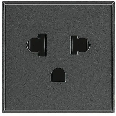 Priza standard european-american 2P+T Axolute - 127/250 V - Antracit - 1 modul