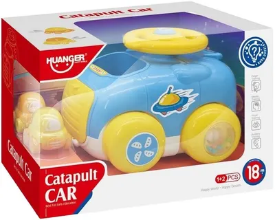 Jucărie pentru copii Huanger - Mașină catapultă, albastru