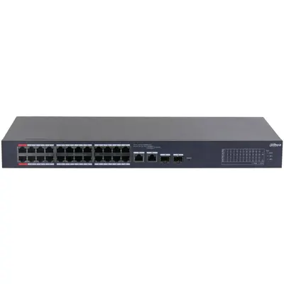 Switch 24 porturi PoE cloud management Dahua CS4226-24ET-375, 2 porturi RJ45 si SFP, PoE Watchdog, Long Distance PoE, Hi PoE, rackabil