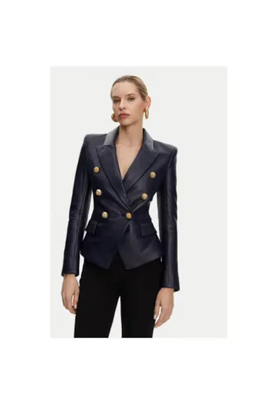 Sacou Dama - 305313584 - Piele naturala - Albastru - Albastru