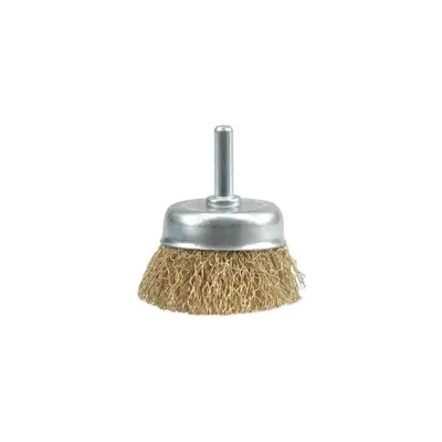 Perie cupa din sarma cu tija 50mm – pentru bormasina si curatare metal Cod: 06987