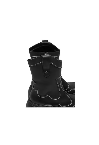 Ghete dama 304437274 - Piele ecologica - 41 EU - Negru
