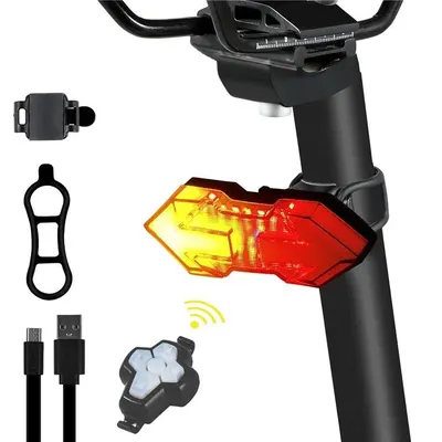 Lumină bicicletă telecomandă, usb reîncărcabil, roșu