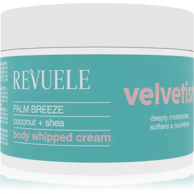 Revuele Velvetish Palm Breeze Body Whipped Cream crema de corp hidratanta Coconut + Shea 300 ml