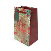 Pungă cadou Crăciun SDE P MERRY XMAS RUSTIC