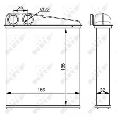 Schimbator caldura, incalzire habitaclu NRF 54276