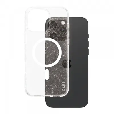 Husa MagSafe pentru Apple iPhone 16 Pro Max, PanzerGlass, Care Urban Combat Star Lit, Transparenta Alba