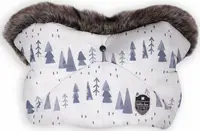 Mănușă pentru cărucior KikkaBoo - Shiny Nylon, Snow Forest