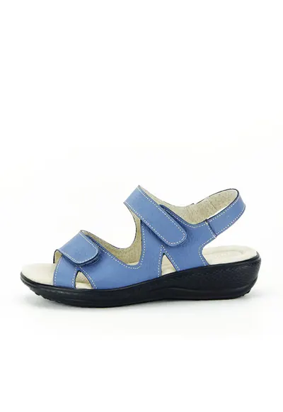 Sandale albastre din piele naturala DLNY7858 M4 13099 - Albastru