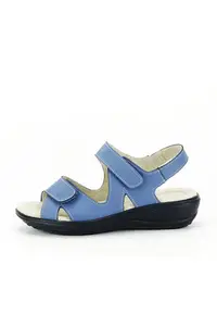 Sandale albastre din piele naturala DLNY7858 M4 13099 - Albastru
