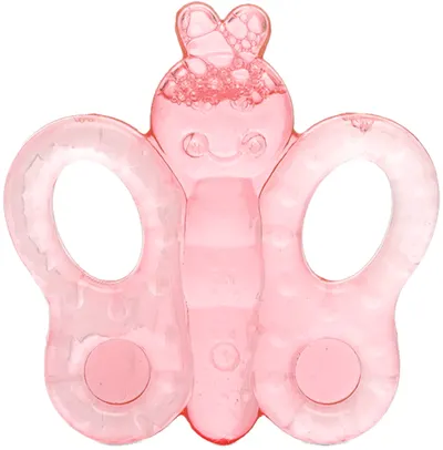 Inel gingival Lorelli Baby Care - Fluture, Shell pink