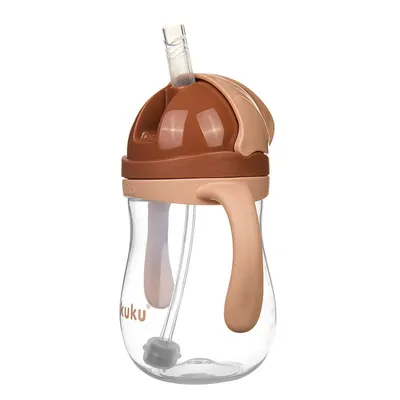 Cana de antrenament Akuku Mokka 280ml anti-varsare cu manere si pai cu greutate,capac mobil de protectie