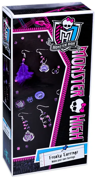 Set creatie Totum Monster High - Creeaza singur, Cercei minunati