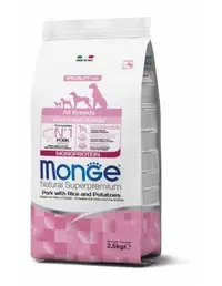 Monge Natural Superpremium Monoprotein Puppy All Breeds - Porc si Orez - 2.5kg