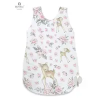 Sac de dormit pentru bebelusi MimiNu din bumbac 0-6 luni Sweet Deer Pink