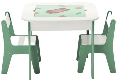 Set masă și scaun pentru copii 4 în 1 Ginger Home – Forest