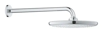 Palarie de dus fix Grohe Tempesta 250 26663000, 1/2 inch, 1 pulverizare, 250 mm, brat 380 mm, anti-calcar, Crom