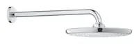 Palarie de dus fix Grohe Tempesta 250 26663000, 1/2 inch, 1 pulverizare, 250 mm, brat 380 mm, anti-calcar, Crom