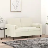 Gossi perne decorative, 2 buc., crem, Ø15x50 cm, catifea