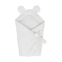 Păturică de înfășat albă din material bouclé 35x65 cm – Meowbaby