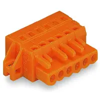 1-conductor female plug; clamping collar; 2.5 mm²; Pin spacing 5.08 mm; 18-pole; 2,50 mm²; orange