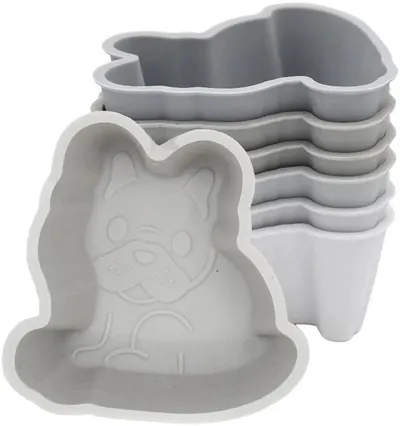 Set forme silicon pentru mâncare Melii - Bulldog, 6 buc.