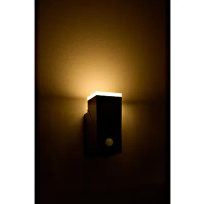 Evo LED Square Up PIR 8W 400lm 3000K ECG IP54 antracit