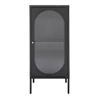 Vitrină neagră din metal 50x110 cm Adelaide – House Nordic