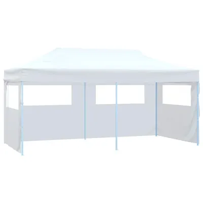 vidaXL Cort de petrecere pliabil cu 4 pereți, alb, 3 x 6 m, oțel