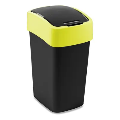 Coș de gunoi galben/negru pentru reciclare din plastic 25 l Flip Bin – Curver