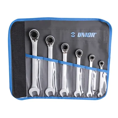 Set de chei cu clichet combinate forjate intr-o punga