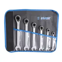 Set de chei cu clichet combinate forjate intr-o punga