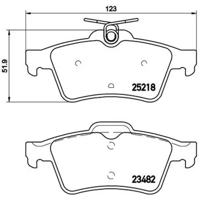 Set placute frana, frana disc BREMBO P 61 110
