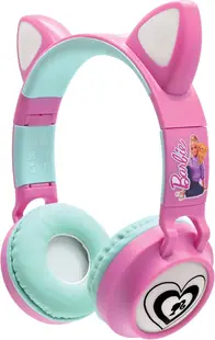 Căști pentru copii Lexibook - Barbie Cat’s ears HPBTKTBB, wireless, roz/albastru