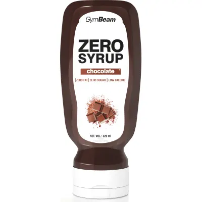 GymBeam Zero Syrup sirop pentru topping fără calorii aroma Chocolate 320 ml