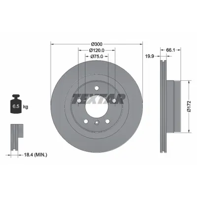 Disc frana TEXTAR 92133003