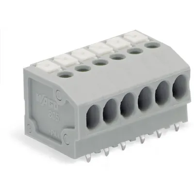 PCB terminal block; push-button; 1.5 mm²; Pin spacing 3.5 mm; 22-pole; Push-in CAGE CLAMP®; 1,50 mm²; gray