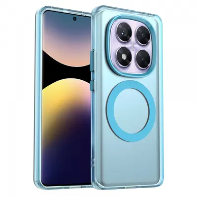 Husa MagSafe pentru Xiaomi Redmi Note 14 Pro 4G, Techsuit, CandyCase, Albastra