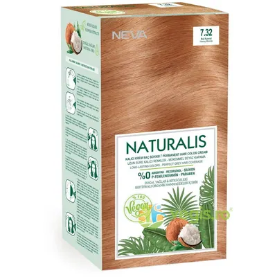 Vopsea de Par Vegana, fara Amoniac Blond Miere 7.32 Naturalis Neva 150ml