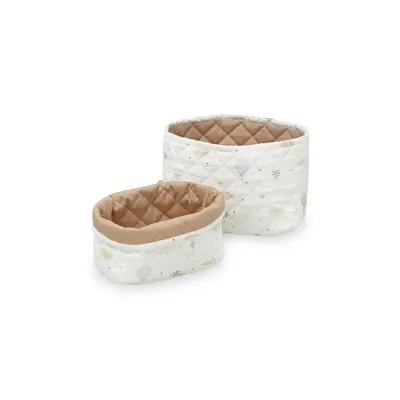 Coșuri de jucării pentru copii crem/maro deschis 2 buc. din material textil ø 24x17 cm Dreamland/Camel – Cam Cam Copenhagen