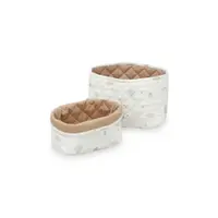 Coșuri de jucării pentru copii crem/maro deschis 2 buc. din material textil ø 24x17 cm Dreamland/Camel – Cam Cam Copenhagen