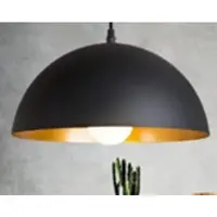 Vintage – Pendul metalic 1913 E27 400mm (negru-auriu)