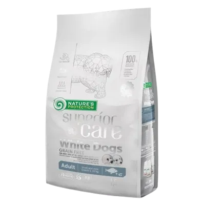 Nature's Protection Superior Care White, peste alb, hrana uscata pentru caini adulti de talie mica si mini, 1.5 kg