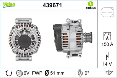 Alternator (14V, 150A) potrivit MERCEDES C (C204), C T-MODEL (S204), C (W204), E (A207), E (C207), E T-MODEL (S212), E (W212) 2.2D 08.08